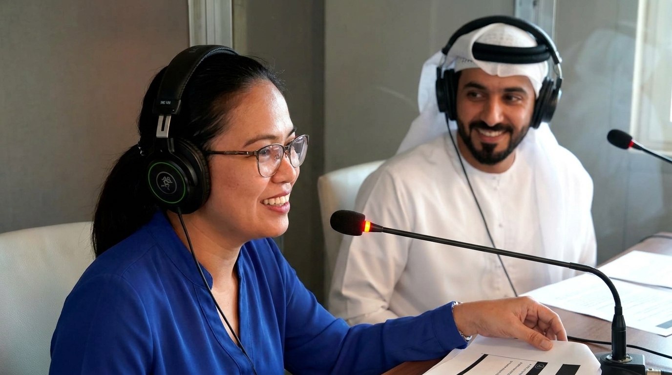Arabic interpretation during an event